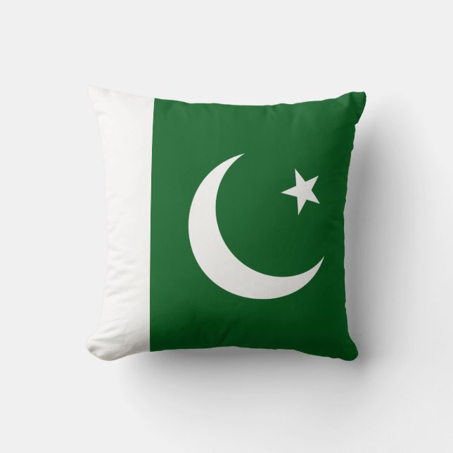 Pakistan Vlag x Vlag Pijler Kussen (Voorkant)