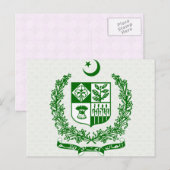 Pakistan wapenschild briefkaart (Voorkant / Achterkant)