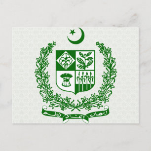 Pakistan wapenschild briefkaart