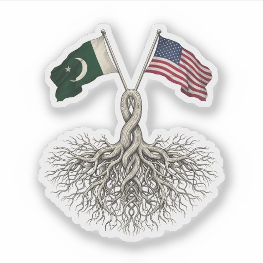 Pakistani-American Sticker (Voorkant)