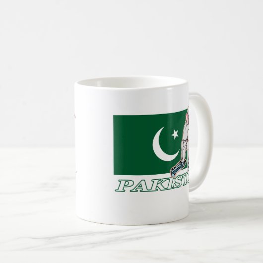 Pakistani cricket Player Koffiemok (Voorkant rechts)