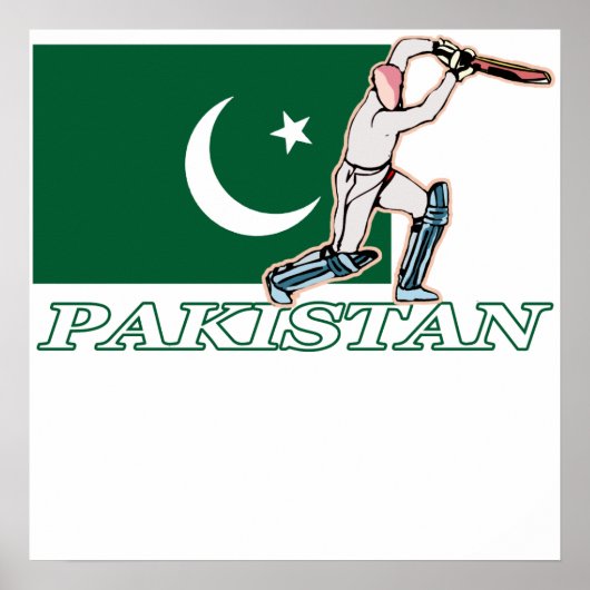 Pakistani cricket Player Poster (Voorkant)