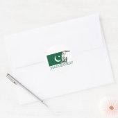 Pakistani cricket Player Ronde Sticker (Envelop)