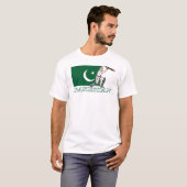 Pakistani cricket Player T-shirt (Voorkant volledig)