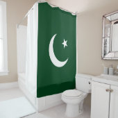 Pakistani Flag Shower Curtain Douchegordijn (In situ)