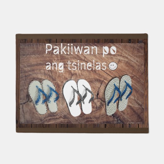 Pakiwan po ang tsinelas deurmat (Voorkant)