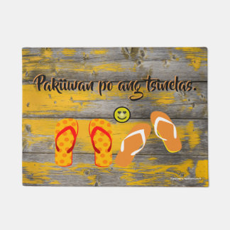 Pakiwan po ang tsinelas " geel hout" deurmat