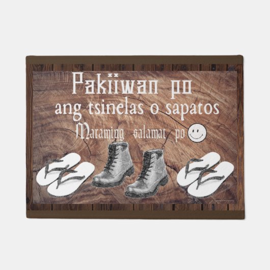 Pakiwan po ang tsinelas o sapatos deurmat (Voorkant)