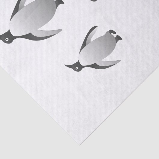 Pakkel Penguins Penguin Black en White Tissuepapier (Detail)