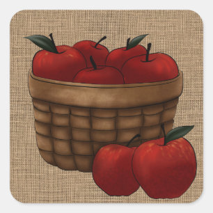 Pakket appelen vierkante sticker