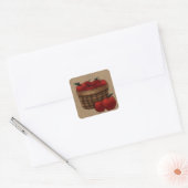 Pakket appelen vierkante sticker (Envelop)