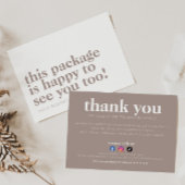 Pakket Blij om u te zien Beige Dank u Bedrijf Kaart