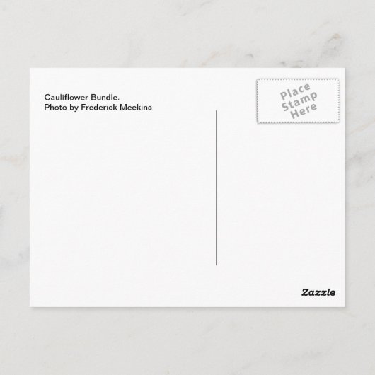 Pakket bloemkool briefkaart (Achterkant)