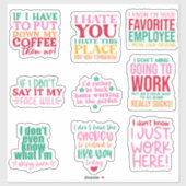 Pakket Bundel Grappige Kantoor Sticker motivatie (Vel)