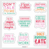 Pakket Bundel Set van Grappige Kantoor Sticker Quo (Vel)