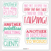 Pakket Bundel Set van Grappige Kantoor Sticker Quo (Vel)