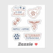 pakket esthetische diergeneeskundige vetten sticker (Vel)