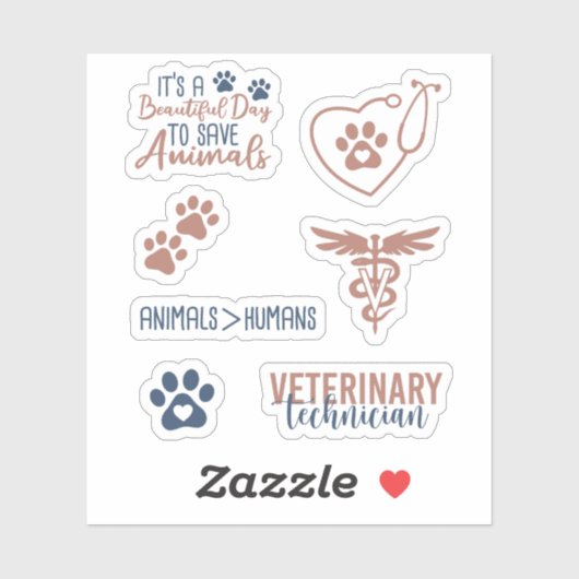 pakket esthetische diergeneeskundige vetten sticker (Vel)