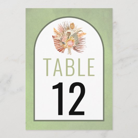 Pakket gedroogde bloemen trouwtafelkaartje (Achterkant)