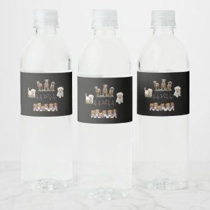 Pakket honden, pakket Funny Dogs Waterfles Etiket