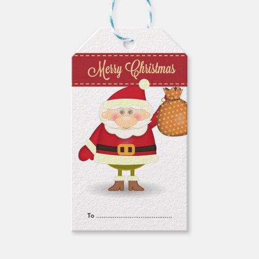 Pakket Label - Santa Gift Label - Gepersonaliseerd Cadeaulabel (Voorkant)