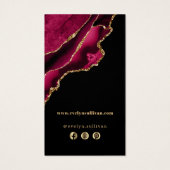 Pakket magenta en goudpasta visitekaartje (Achterkant)
