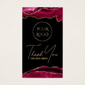 Pakket magenta en goudpasta visitekaartje (Voorkant)