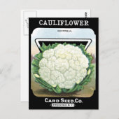 Pakket met bloemkool Witte groenten Tuin Briefkaart (Voorkant / Achterkant)