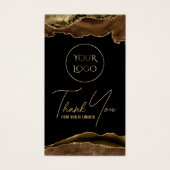 Pakket met bruine en goudmage visitekaartje (Voorkant)