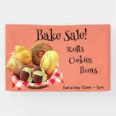 Pakket met gebarsten goederen Gingham Checks Oranj Spandoek (Horizontaal)