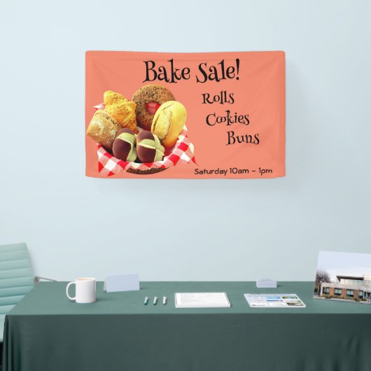 Pakket met gebarsten goederen Gingham Checks Oranj Spandoek (Beurs)