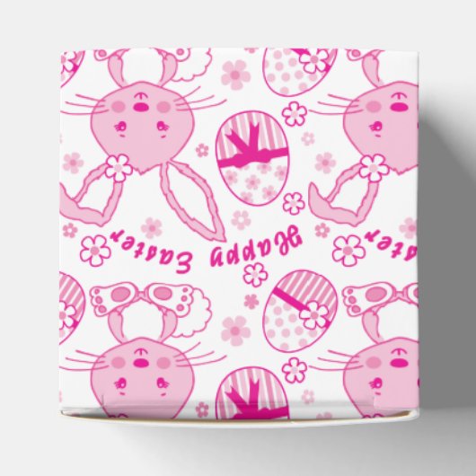 Pakket met gebundelde konijnen Happy Pasen Bedankdoosjes (Bovenkant)