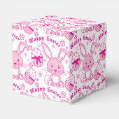 Pakket met gebundelde konijnen Happy Pasen Bedankdoosjes (Achterkant)