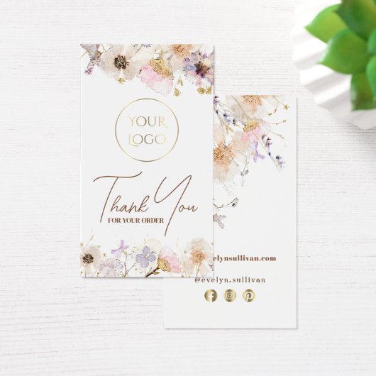 Pakket met gedroogde wilde bloemen visitekaartje (Bureau)