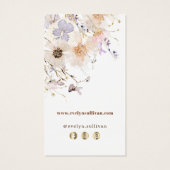 Pakket met gedroogde wilde bloemen visitekaartje (Achterkant)