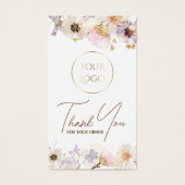 Pakket met gedroogde wilde bloemen visitekaartje (Voorkant)