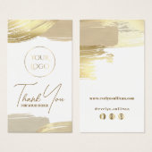 Pakket met gouden penseelstreken visitekaartje (Voorkant /achterkant)