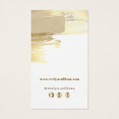 Pakket met gouden penseelstreken visitekaartje (Achterkant)