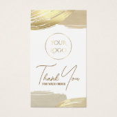 Pakket met gouden penseelstreken visitekaartje (Voorkant)