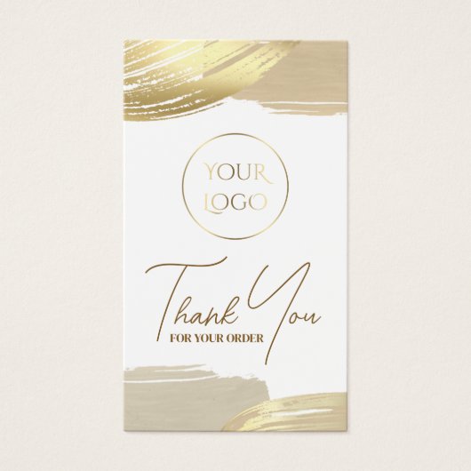 Pakket met gouden penseelstreken visitekaartje (Voorkant)