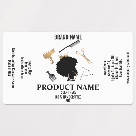 Pakket met hare Product Label sjabloon (Design 1)