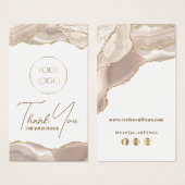 Pakket met ivoor goudpoeder visitekaartje (Voorkant /achterkant)