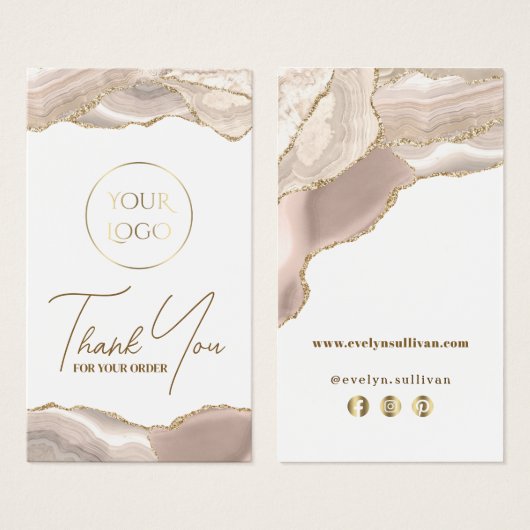 Pakket met ivoor goudpoeder visitekaartje (Voorkant /achterkant)