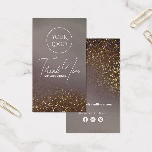 Pakket met vloeibaar glitter visitekaartje (Kantoor)