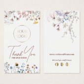 Pakket met wilde bloemen visitekaartje (Voorkant /achterkant)