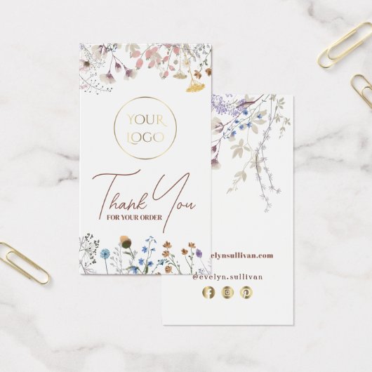 Pakket met wilde bloemen visitekaartje (Kantoor)