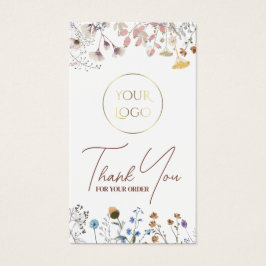 Pakket met wilde bloemen visitekaartje