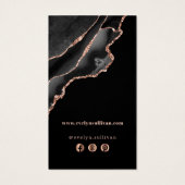 Pakket met zwarte en roos goudmakerij visitekaartje (Achterkant)