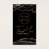 Pakket met zwarte en roos goudmakerij visitekaartje (Voorkant)