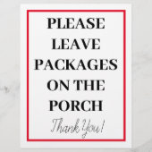 Pakket op portaal plaatsen Gelieve te ondertekenen Flyer (Voorkant)